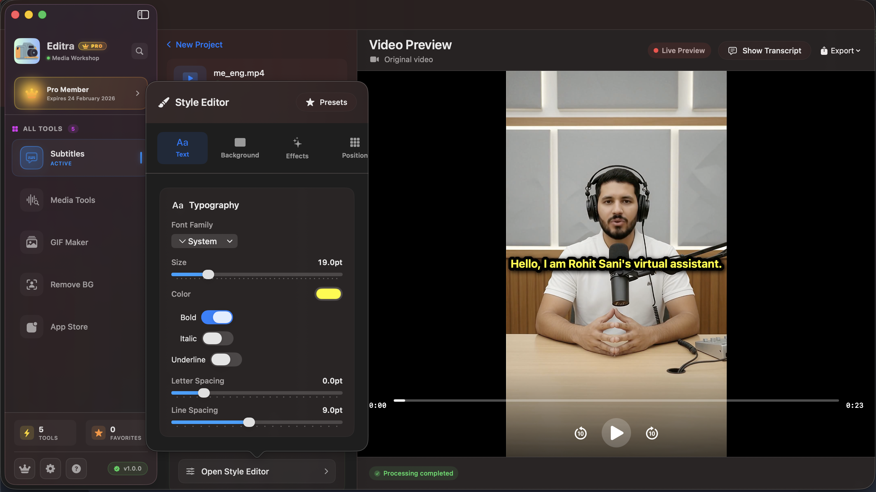 Editra Interface